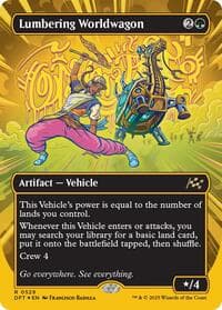 Lumbering Worldwagon (Borderless) (First-Place Foil) - Aetherdrift - Magic: The Gathering card
