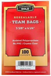 Cardboard Gold Team Bags (100 Count) (Red Packaging) - Cardboard Gold Team Bags - Collectible Storage card