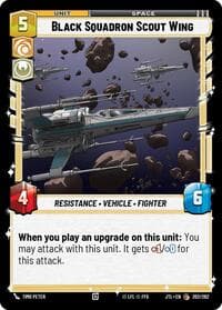 Black Squadron Scout Wing - Jump to Lightspeed - Star Wars: Unlimited card