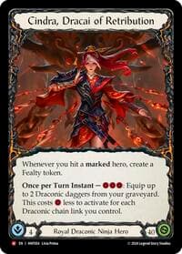 Cindra, Dracai of Retribution - The Hunted - Flesh and Blood TCG card
