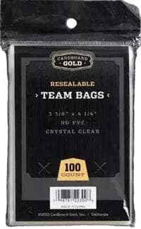 Cardboard Gold Team Bags (100 Count) (Black Packaging) - Cardboard Gold Team Bags - Collectible Storage card
