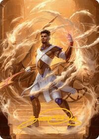 Basri, Tomorrow's Champion Art Card (Gold-Stamped Signature) - Art Series: Aetherdrift - Magic: The Gathering card