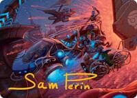 Rangers' Refueler Art Card (Gold-Stamped Signature) - Art Series: Aetherdrift - Magic: The Gathering card