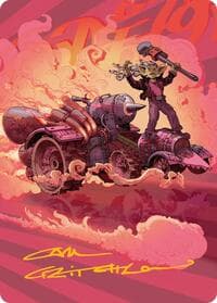 Burner Rocket Art Card (Gold-Stamped Signature) - Art Series: Aetherdrift - Magic: The Gathering card