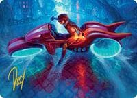 Chandra, Spark Hunter Art Card (Gold-Stamped Signature) - Art Series: Aetherdrift - Magic: The Gathering card