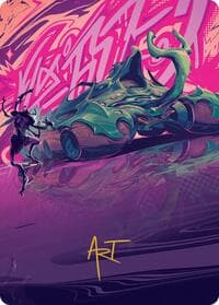 Earthrumbler Art Card (Gold-Stamped Signature) - Art Series: Aetherdrift - Magic: The Gathering card
