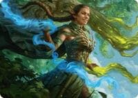 Nissa, Worldsoul Speaker Art Card - Art Series: Aetherdrift - Magic: The Gathering card