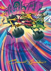 Thunderous Velocipede Art Card (Gold-Stamped Signature) - Art Series: Aetherdrift - Magic: The Gathering card