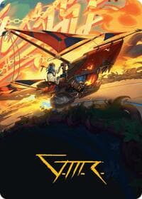 Boosted Sloop Art Card (Gold-Stamped Signature) - Art Series: Aetherdrift - Magic: The Gathering card