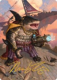 Captain Howler, Sea Scourge Art Card (4/54) (Gold-Stamped Signature) - Art Series: Aetherdrift - Magic: The Gathering card