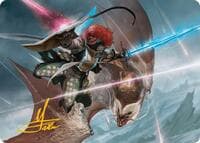 Caradora, Heart of Alacria Art Card (14/54) (Gold-Stamped Signature) - Art Series: Aetherdrift - Magic: The Gathering card