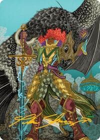 Caradora, Heart of Alacria Art Card (3/54) (Gold-Stamped Signature) - Art Series: Aetherdrift - Magic: The Gathering card