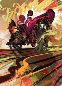 Rocketeer Boostbuggy Art Card (Gold-Stamped Signature) - Art Series: Aetherdrift - Magic: The Gathering card