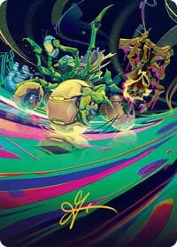 Thundering Broodwagon Art Card (Gold-Stamped Signature) - Art Series: Aetherdrift - Magic: The Gathering card