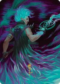 Winter, Cursed Rider Art Card (Gold-Stamped Signature) - Art Series: Aetherdrift - Magic: The Gathering card