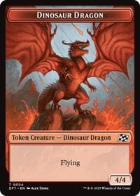 Dinosaur Dragon // Treasure Double-Sided Token - Aetherdrift - Magic: The Gathering card