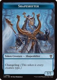 Shapeshifter // Zombie (0003) Double-Sided Token - Commander: Aetherdrift - Magic: The Gathering card