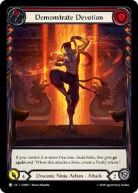 Demonstrate Devotion (Red) - GEM Pack 1 - Flesh and Blood TCG card