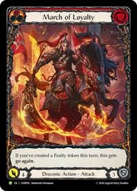 March of Loyalty (Red) - GEM Pack 1 - Flesh and Blood TCG card