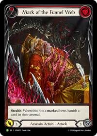Mark of the Funnel Web (Red) - GEM Pack 1 - Flesh and Blood TCG card