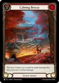Calming Breeze (Red) - GEM Pack 1 - Flesh and Blood TCG card