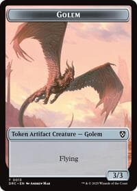 Golem (0013) // Nalaar Aetherjet Double-Sided Token - Commander: Aetherdrift - Magic: The Gathering card