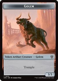 Golem (0014) // Thopter (0010) Double-Sided Token - Commander: Aetherdrift - Magic: The Gathering card
