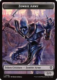 Zombie Army // Shapeshifter Double-Sided Token - Commander: Aetherdrift - Magic: The Gathering card
