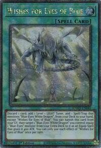 Wishes for Eyes of Blue (Quarter Century Secret Rare) - Structure Deck: Blue-Eyes White Destiny - YuGiOh card
