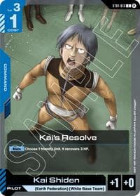 Kai's Resolve - Edition Beta - Gundam Card Game card
