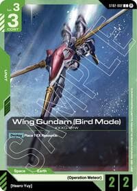Wing Gundam (Bird Mode) - Edition Beta - Gundam Card Game card