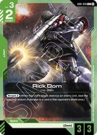 Rick Dom - Edition Beta - Gundam Card Game card