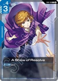 A Show of Resolve - Edition Beta - Gundam Card Game card