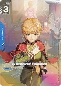 A Show of Resolve (U+) - Edition Beta - Gundam Card Game card