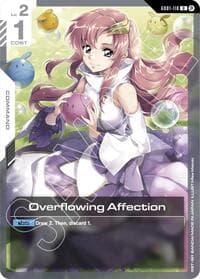 Overflowing Affection - Edition Beta - Gundam Card Game card