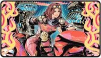 Aetherdrift Black Stitched Playmat for Magic: The Gathering - Variant Art PW: Chandra. Spark Hunter - Ultra Pro Playmats - Playmats card