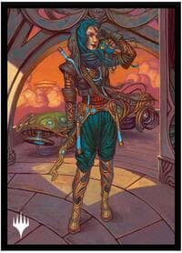 Aetherdrift - Borderless Racer 1: Sita Varma, Masked Racer Deck Protector Sleeves for Magic: The Gathering (100-pack) - Ultra Pro Card Sleeves - Card Sleeves card
