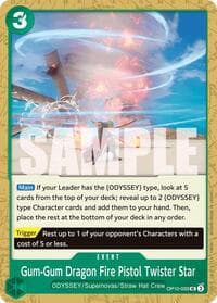 Gum-Gum Dragon Fire Pistol Twister Star - Royal Blood - One Piece Card Game card