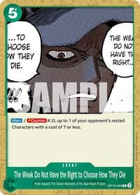 The Weak Do Not Have the Right to Choose How They Die - Royal Blood - One Piece Card Game card