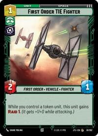 First Order TIE Fighter - Jump to Lightspeed - Star Wars: Unlimited card