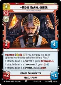 Biggs Darklighter - They'll Never Stop Us - Jump to Lightspeed - Star Wars: Unlimited card