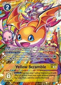 Yellow Scramble (Alternate Art) - Starter Deck 21: Hero of Hope - Digimon Card Game card