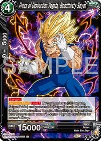Prince of Destruction Vegeta, Bloodthirsty Saiyan - History of Z - Dragon Ball Super: Masters card