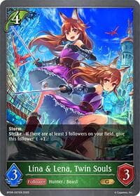 Lina & Lena, Twin Souls - BP08: Alterchaotica - Shadowverse: Evolve card