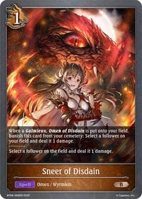 Sneer of Disdain - BP08: Alterchaotica - Shadowverse: Evolve card