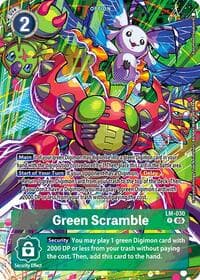 Green Scramble (Alternate Art) - Starter Deck 20: Protector of Light - Digimon Card Game card