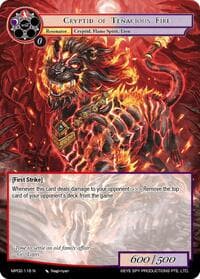 Cryptid of Tenacious Fire - Masterpiece Collection 02 "Fates Reunited!" - Force of Will card