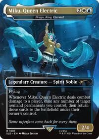 Miku, Queen Electric - Brago, King Eternal - Secret Lair Drop Series - Magic: The Gathering card