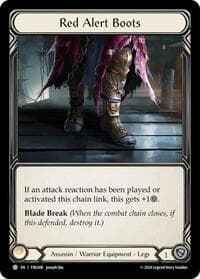 Red Alert Boots - Blitz Deck: The Hunted - Fang - Flesh and Blood TCG card