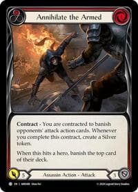Annihilate the Armed (Red) - Blitz Deck: The Hunted - Arakni - Flesh and Blood TCG card
